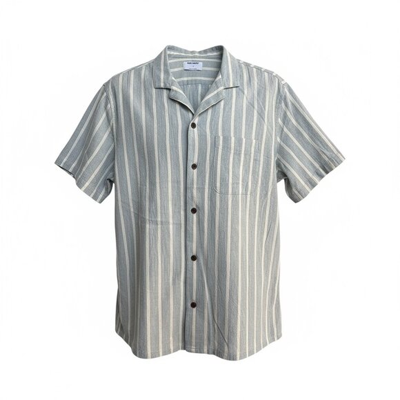 Old Navy Striped Button-Front Camp Shirt Size XL - Picture 1 of 1